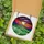 Vibrant Art Lovers' Tiffany Stained Glass Golden Sun Moon Geometric Village Emerald Purple Hot Pink Mosaic Stained Glass Suncatcher - 5