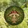 Whimsical Art Lovers' Intricate Stained Glass Mushroom Forest Mosaic Tiffany Art Red Cream Stained Glass Suncatcher - 4