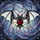 Fantasy Art Lovers' Vibrant Stained Glass Bat, Deep Red Heart, Cosmic Nebula Mosaic Pattern Stained Glass Suncatcher - 7