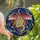 Celestial Art Lovers' Tiffany Stained Glass Coiled Dragon Cosmic Nebula Iridescent Pink Yellow Jewel Art Stained Glass Suncatcher - 1