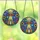 Whimsical Sci-Fi Enthusiasts Vibrant Stained Glass UFO Raccoon Floral Mosaic Jewel Tone Landscape Stained Glass Suncatcher - 3