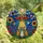 Whimsical Sci-Fi Enthusiasts Vibrant Stained Glass UFO Raccoon Floral Mosaic Jewel Tone Landscape Stained Glass Suncatcher - 4