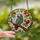 Bird Lovers' Vibrant Tiffany Style African Grey Parrot Stained Glass Mosaic with Autumnal Foliage Stained Glass Suncatcher - 2