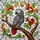 Bird Lovers' Vibrant Tiffany Style African Grey Parrot Stained Glass Mosaic with Autumnal Foliage Stained Glass Suncatcher - 7
