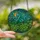 Art Lovers' Tiffany Style Stained Glass Teal Mountain Peak Orange Moon Monstera Botanical Mosaic Stained Glass Suncatcher - 2