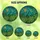 Art Lovers' Tiffany Style Stained Glass Teal Mountain Peak Orange Moon Monstera Botanical Mosaic Stained Glass Suncatcher - 6