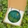Art Lovers' Tiffany Style Stained Glass Teal Mountain Peak Orange Moon Monstera Botanical Mosaic Stained Glass Suncatcher - 5