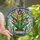 Art Lovers' Vibrant Tiffany Stained Glass Tulip Bouquet Jewel-Toned Intricate Floral Mosaic Stained Glass Suncatcher - XnpS_vUhBL