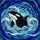Ocean Lovers' Tiffany Stained Glass Orca Whale Breaching Ocean Mosaic Deep Black Blue Aqua Jewel Tones Edge-to-Edge Stained Glass Suncatcher - 7