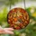 Nature Lovers' Vibrant Edge-to-Edge Stained Glass Robin Bird Autumnal Forest Mosaic Orange Amber Jewel Tones Stained Glass Suncatcher - 2