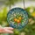 Nature Enthusiasts' Intricate Tiffany Stained Glass Orange Citrus Sprig Emerald Green Mosaic Art Stained Glass Suncatcher - 2