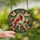 Art Lovers' Tiffany Stained Glass Cardinal Bird Jewel Tone Mosaic with Ruby Red, Emerald Green & Cream Patterns Stained Glass Suncatcher - 2