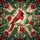 Art Lovers' Tiffany Stained Glass Cardinal Bird Jewel Tone Mosaic with Ruby Red, Emerald Green & Cream Patterns Stained Glass Suncatcher - 7