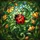 Nature Lovers' Intricate Tiffany Stained Glass Red Ladybug Emerald Green Leaf Amber Mosaic Stained Glass Suncatcher - 7