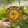 Nature Lovers' Intricate Stained Glass Golden Honeycomb Bee Yellow Black Orange Tiffany Floral Art Stained Glass Suncatcher - 2