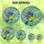 Nature Lovers' Vibrant Yellow Blue Tit Tiffany Stained Glass Mosaic, Sky Blue Royal Blue Abstract Jewel Tones Stained Glass Suncatcher - 6