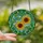 Art Lovers' Vibrant Tiffany Stained Glass Sunflower Heart Emerald Green Blue Amber Mosaic Stained Glass Suncatcher - bFgPV_iVgP