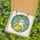 Whimsical Art Lovers' Stained Glass Chubby Cat Banana Tiffany Style Blue Yellow Green Mosaic Stained Glass Suncatcher - 5