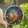Nature Lovers' Vibrant Stained Glass Fox Wildflower Forest Mosaic Art Stained Glass Suncatcher - 1