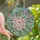 Art Enthusiasts' Intricate Stained Glass Cherry Blossom Pink Green Pastel Blue Floral Mosaic Stained Glass Suncatcher - 1