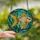 Aquatic Art Lovers' Glowing Tiffany Stained Glass Goldfish White Yellow Red-Orange Fins Underwater Mosaic Stained Glass Suncatcher - 2