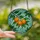 Art Lovers' Vibrant Tiffany Stained Glass Citrus Oranges Organic Mosaic Jewel Tones Stained Glass Suncatcher - 2