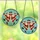 Holiday Enthusiasts' Joyful Dancing Santas Stained Glass Mosaic Red Blue Amber Jewel Tones Stained Glass Suncatcher - LGkW6yWtN0