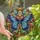 Nature Lovers' Tiffany Stained Glass Butterfly Jewel Tone Mosaic Floral Swirls Stained Glass Suncatcher - tJlRNRB-Uc