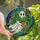 Fantasy Art Fans' Intricate Tiffany Stained Glass Ghost Monstera Pattern, Vibrant Green Terracotta Black Stained Glass Suncatcher - 1