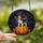 Halloween Dog Lovers' Tiffany Stained Glass Beagle Witch Puppy Pumpkin Autumn Leaves Starry Mosaic Stained Glass Suncatcher - 2