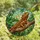 Reptile Lovers' Vibrant Tiffany Stained Glass Bearded Dragon, Golden Orange Emerald Green Sky Blue Mosaic Stained Glass Suncatcher - 4