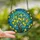 Art Lovers' Tiffany Stained Glass Lemon Tree Branch, Ripe Yellow Fruit, Emerald Leaves, Teal Mosaic Sky, Jewel Tones Stained Glass Suncatcher - cqI3Wod-x9