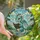 Fantasy Book Lovers' Chibi Dragon Tiffany Stained Glass Mosaic Blue Aqua Brown Green Jewel Tones Stained Glass Suncatcher - 1