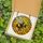 Nature Lovers' Tiffany Stained Glass Bumblebee Honeycomb Golden Amber Iridescent Blue Mosaic Stained Glass Suncatcher - 5