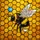 Nature Lovers' Tiffany Stained Glass Bumblebee Honeycomb Golden Amber Iridescent Blue Mosaic Stained Glass Suncatcher - 7