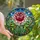 Nature Enthusiasts' Vibrant Pink Red Rose Intricate Tiffany Stained Glass Botanical Mosaic Stained Glass Suncatcher - 1