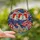 Patriotic Americans' Vibrant Tiffany Stained Glass Three Roosters American Flag Stars & Stripes Mosaic Stained Glass Suncatcher - 2