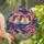 Patriotic Americans' Vibrant Tiffany Stained Glass Three Roosters American Flag Stars & Stripes Mosaic Stained Glass Suncatcher - 1