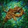 Nature Lovers' Tiffany Stained Glass Python Jungle Emerald Green Amber Jewel Tone Artwork Stained Glass Suncatcher - 7