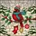Christmas & Nature Lovers' Vibrant Tiffany Stained Glass Cardinal Bobble Hat Argyle Scarf Winter Forest Jewel Tones Stained Glass Suncatcher - 7