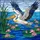 Nature Lovers' Tiffany Style Stained Glass Majestic Pelican Water Lilies Blue Green Mosaic Art Stained Glass Suncatcher - 7