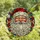 Holiday Enthusiasts' Vibrant Tiffany Stained Glass Santa Face Red Gold Blue Edge-to-Edge Mosaic Stained Glass Suncatcher - 4
