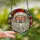 Holiday Enthusiasts' Vibrant Tiffany Stained Glass Santa Face Red Gold Blue Edge-to-Edge Mosaic Stained Glass Suncatcher - 2