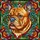 Dog Lovers' Intricate Stained Glass Bulldog Pug Head Geometric Mosaic Jewel Tones Art Pattern Stained Glass Suncatcher - 7