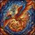 Mythology Art Lovers' Fiery Phoenix Tiffany Glass Jewel Tones Celestial Mosaic Stained Glass Suncatcher - 7