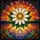 Art Lovers' Intricate Jewel Tone Stained Glass Daisy Crystal Prism Sunset Mosaic Stained Glass Suncatcher - 7