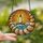 Coastal Art Enthusiasts' Tiffany Stained Glass Lighthouse, Ocean Waves, Golden Sun, Jewel Tone Conch Frame Stained Glass Suncatcher - 0sugF57ZmJ