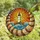 Coastal Art Enthusiasts' Tiffany Stained Glass Lighthouse, Ocean Waves, Golden Sun, Jewel Tone Conch Frame Stained Glass Suncatcher - 97VPb_RXbe
