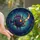 Oceanic Art Admirers' Tiffany Style Anglerfish Stained Glass Mosaic, Bioluminescent Lure, Sapphire Blue & Amethyst Tones Stained Glass Suncatcher - 9mDEUnyFy5