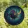 Oceanic Art Admirers' Tiffany Style Anglerfish Stained Glass Mosaic, Bioluminescent Lure, Sapphire Blue & Amethyst Tones Stained Glass Suncatcher - KNYS4YT9fX